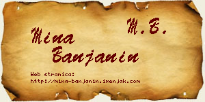 Mina Banjanin vizit kartica